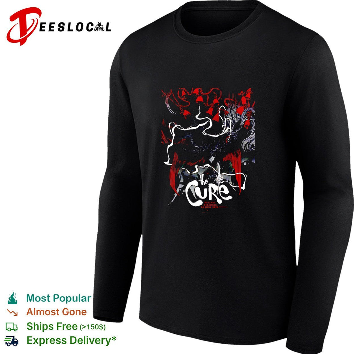 The Cure Belfast UK at Belsonic On 28 June 2026 shirt Unisex