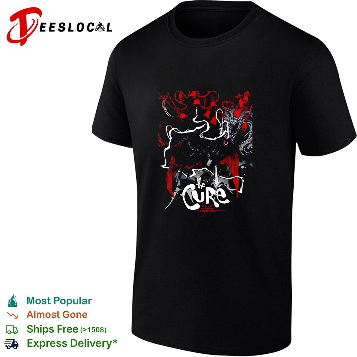The Cure Belfast UK at Belsonic On 28 June 2026 shirt Unisex