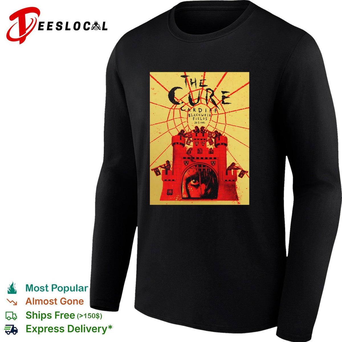 The Cure Cardiff Blackweir Fields poster shirt Unisex