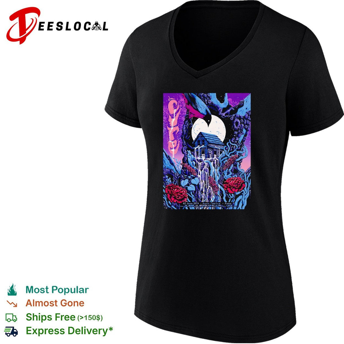 The Cure North Festival 2026 Headline Event In Porto Portugal On 7 June 2026 shirt Unisex