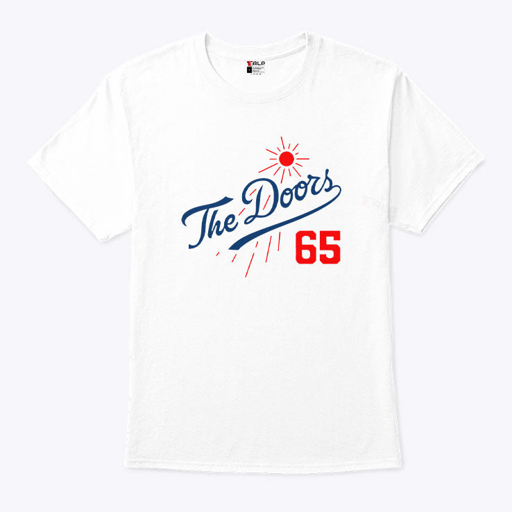 The Doors Summer Baseball 65 Los Angeles Dodgers T Shirt Unisex