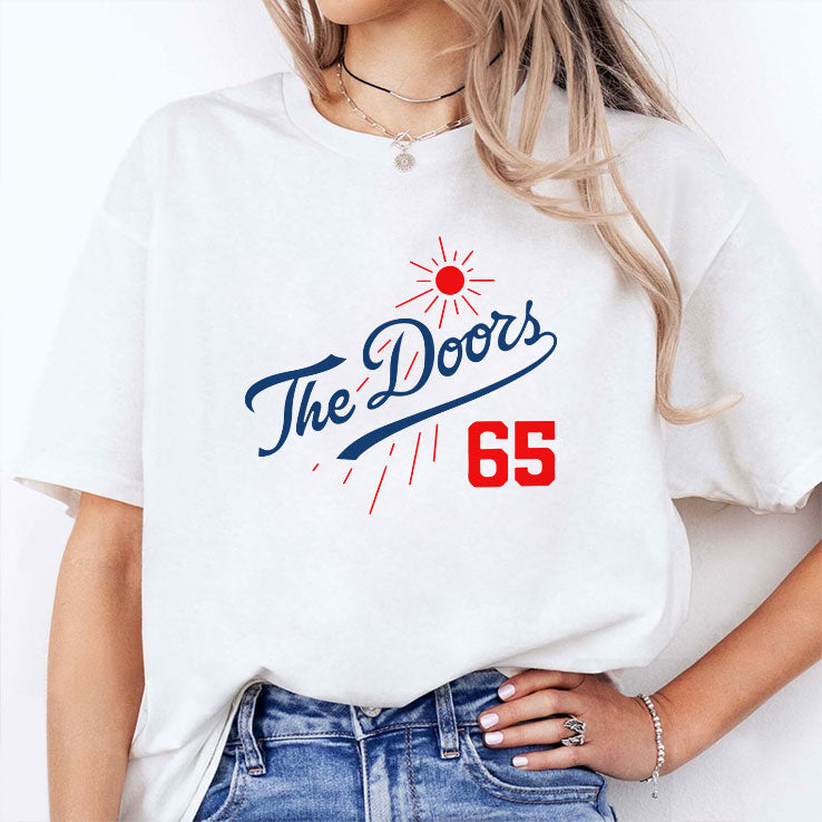 The Doors Summer Baseball 65 Los Angeles Dodgers T Shirt Unisex