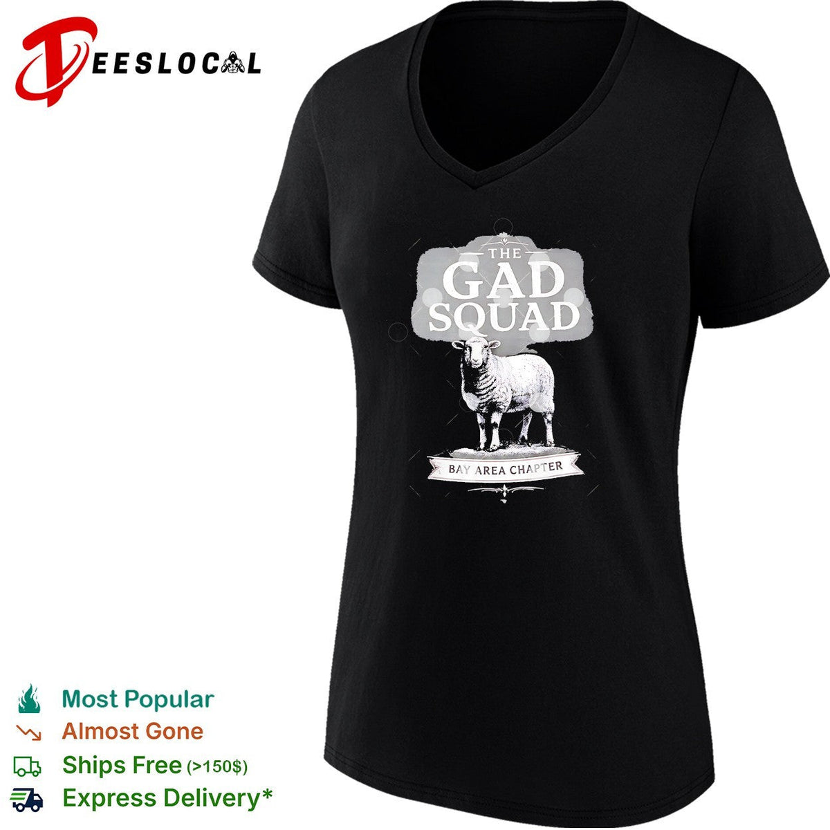 The Gad Squad Bay Area Chapter sheep vintage engraving badge art shirt Unisex