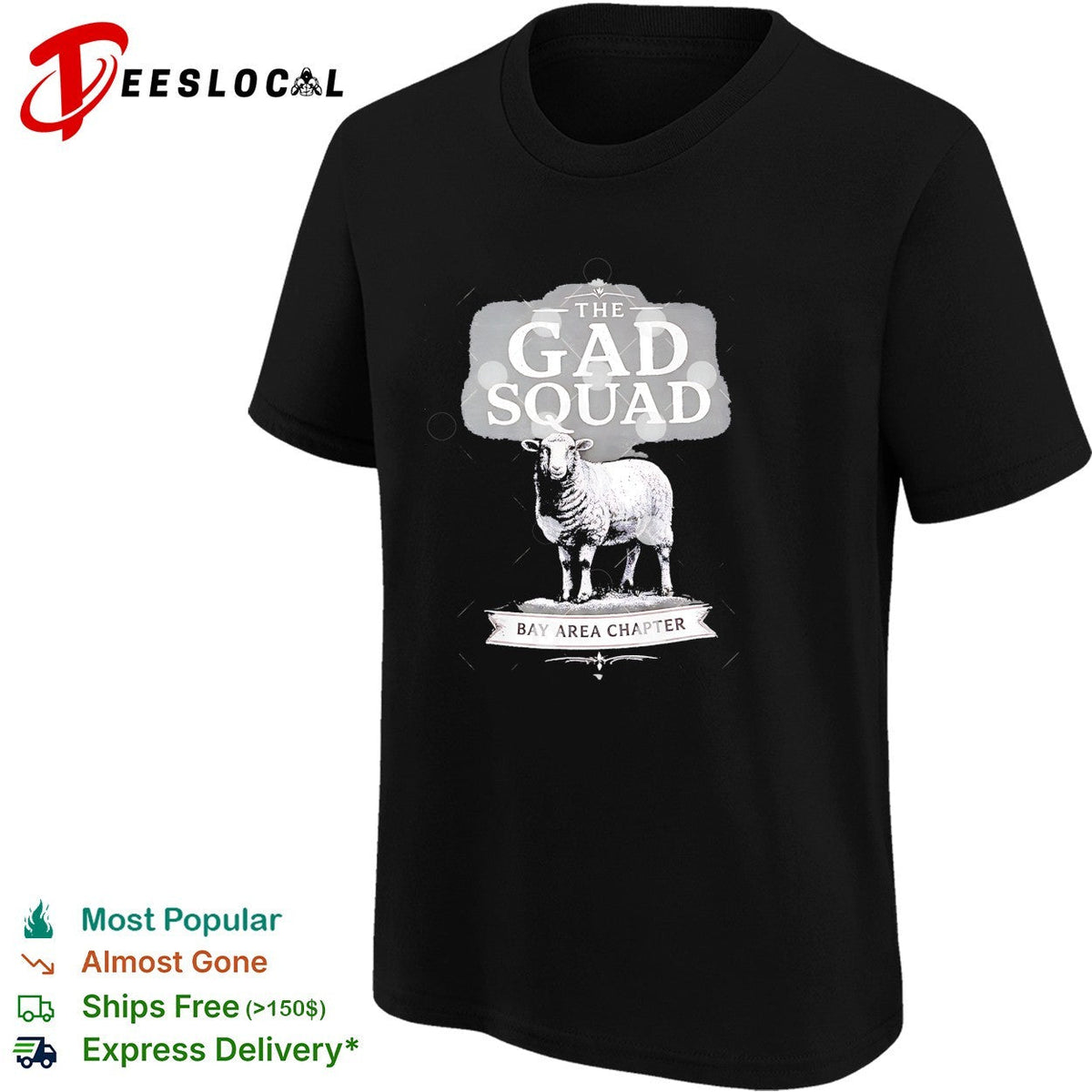 The Gad Squad Bay Area Chapter sheep vintage engraving badge art shirt Unisex
