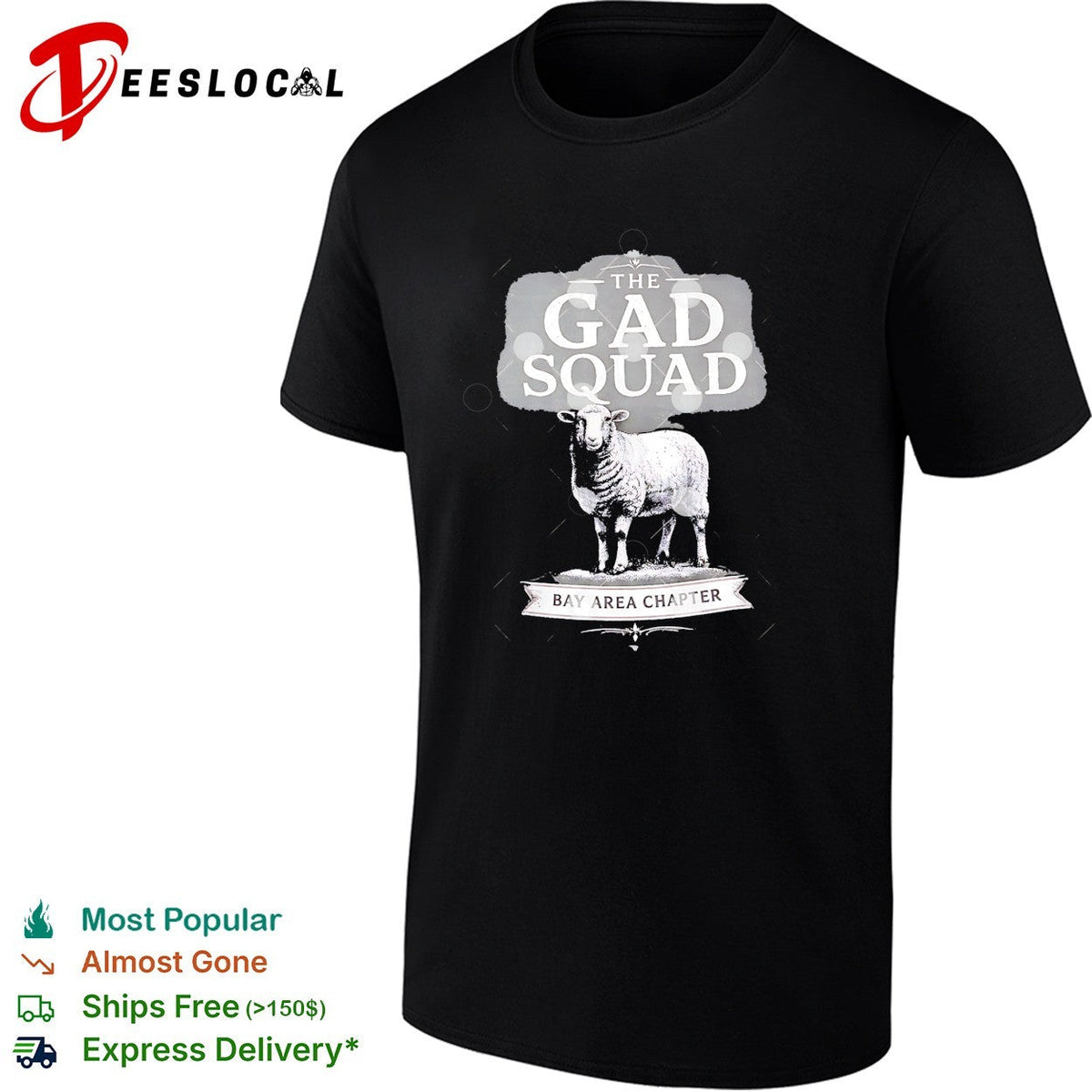 The Gad Squad Bay Area Chapter sheep vintage engraving badge art shirt Unisex