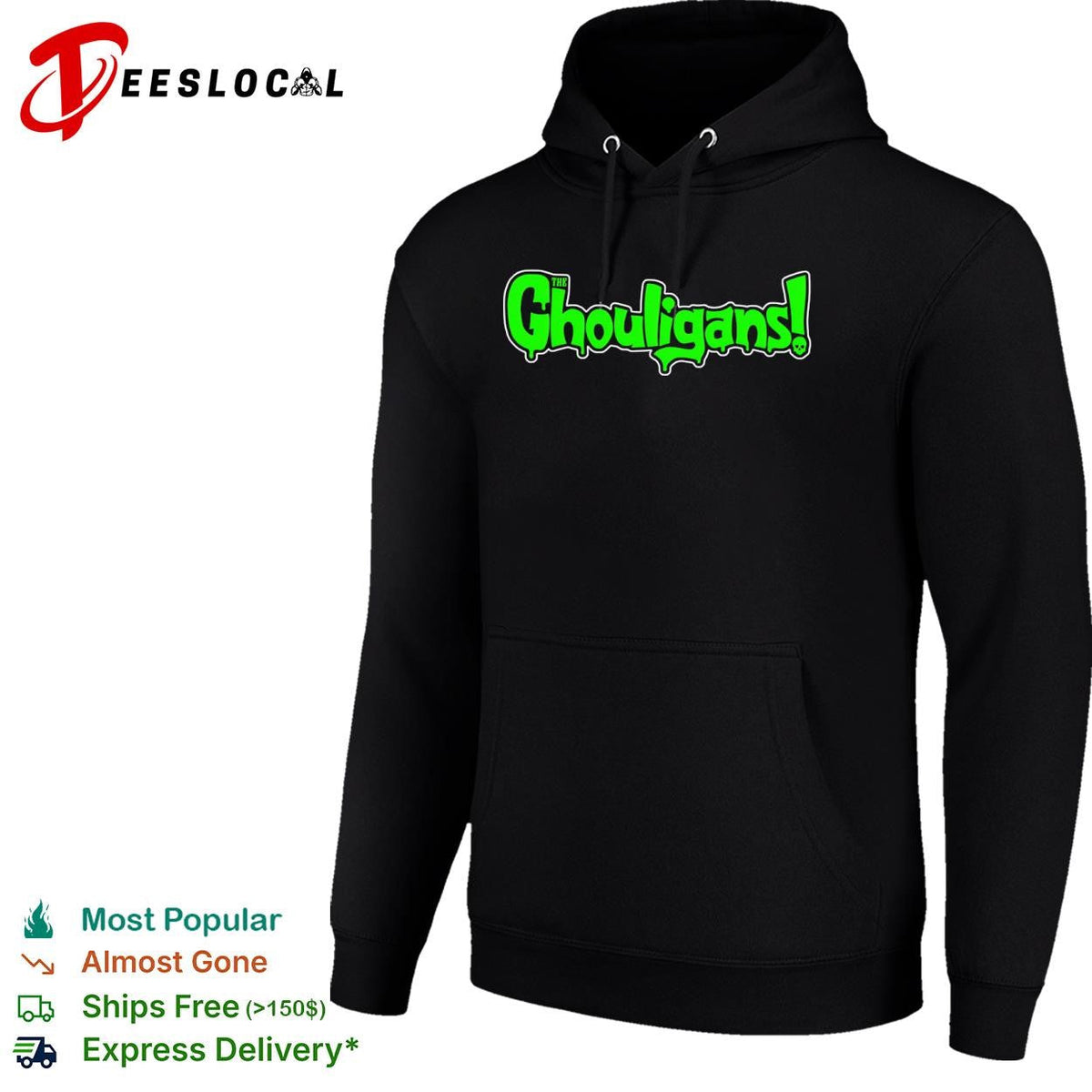 The Ghouligans slime typography horror skull shirt Unisex