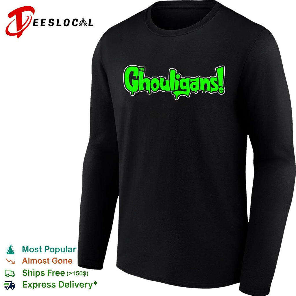 The Ghouligans slime typography horror skull shirt Unisex
