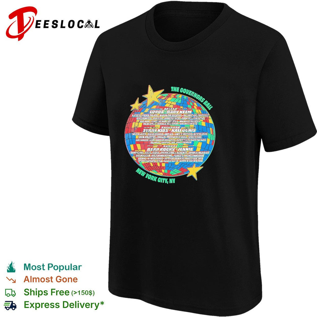 The Governors Ball Music Festival Lineup Lorde A$AP Rocky Jennie NYC Tour shirt Unisex