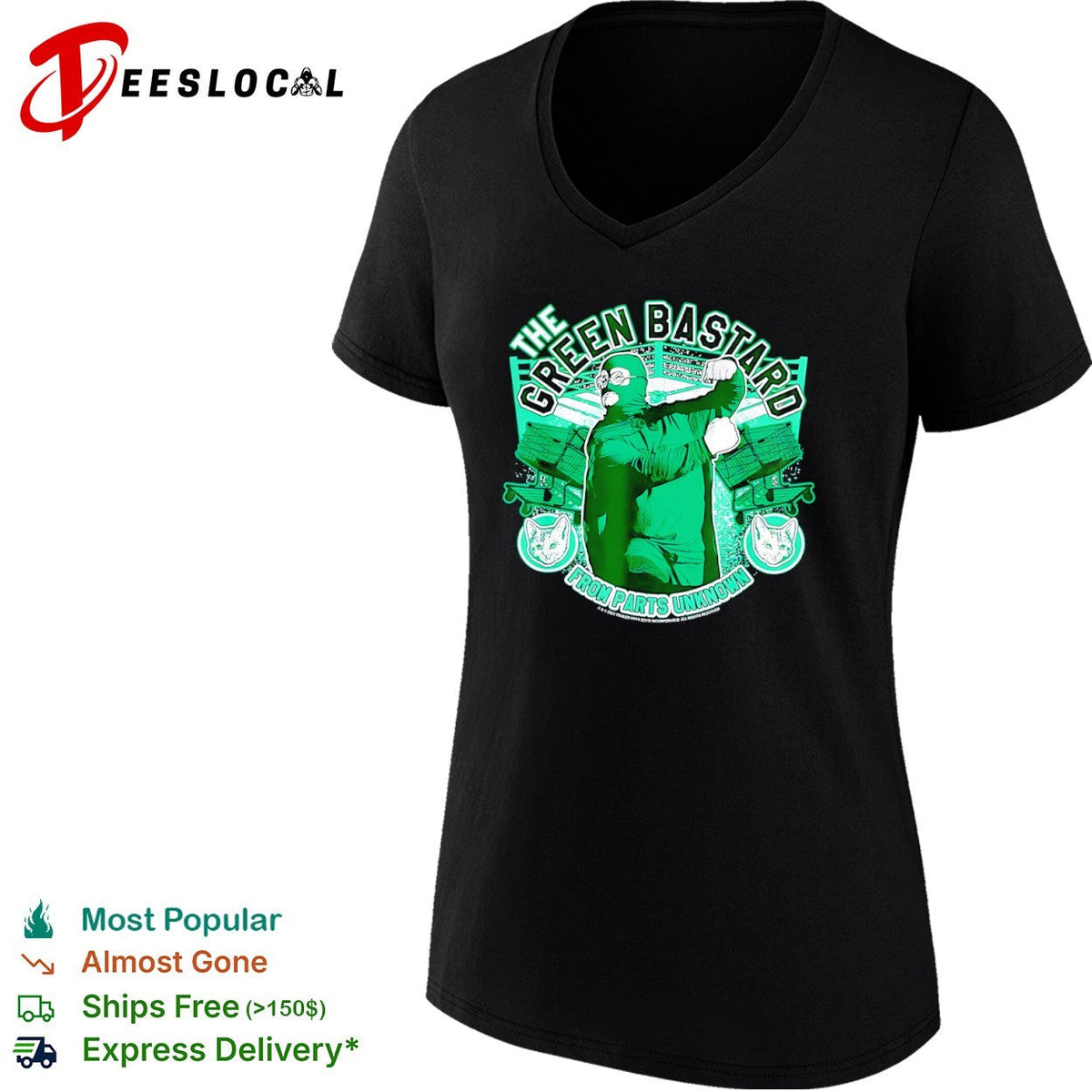 The Green Bastard from Parts Unknown Trailer Park Boys Bubbles wrestling shirt Unisex