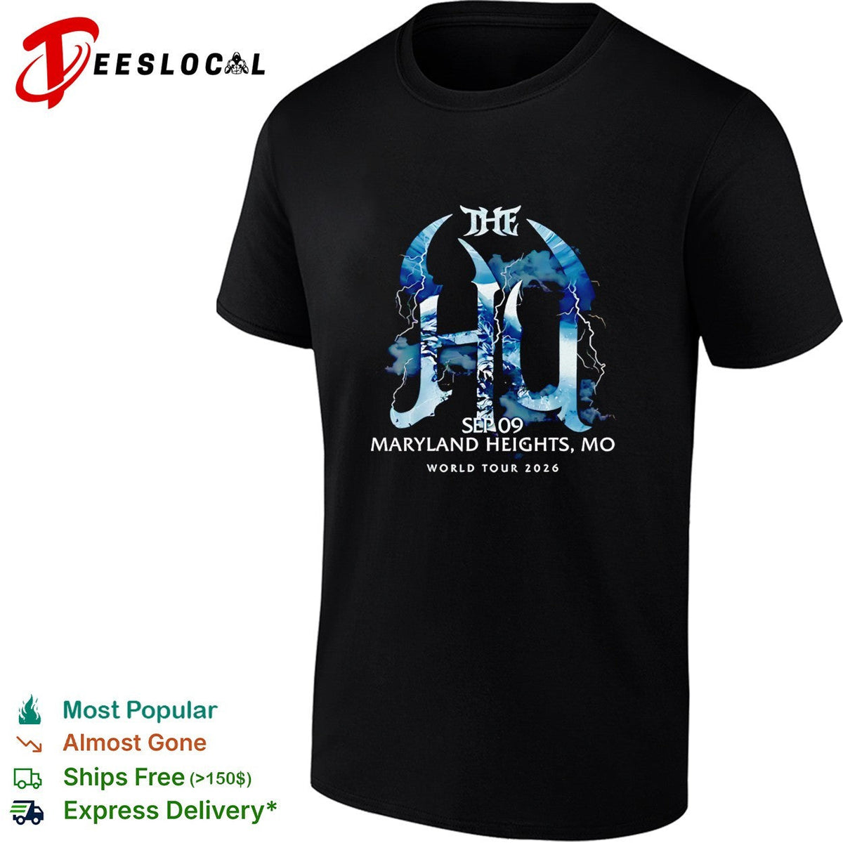The HQ sep 09 Maryland Heights MO world tour 2026 tour event concert band shirt Unisex