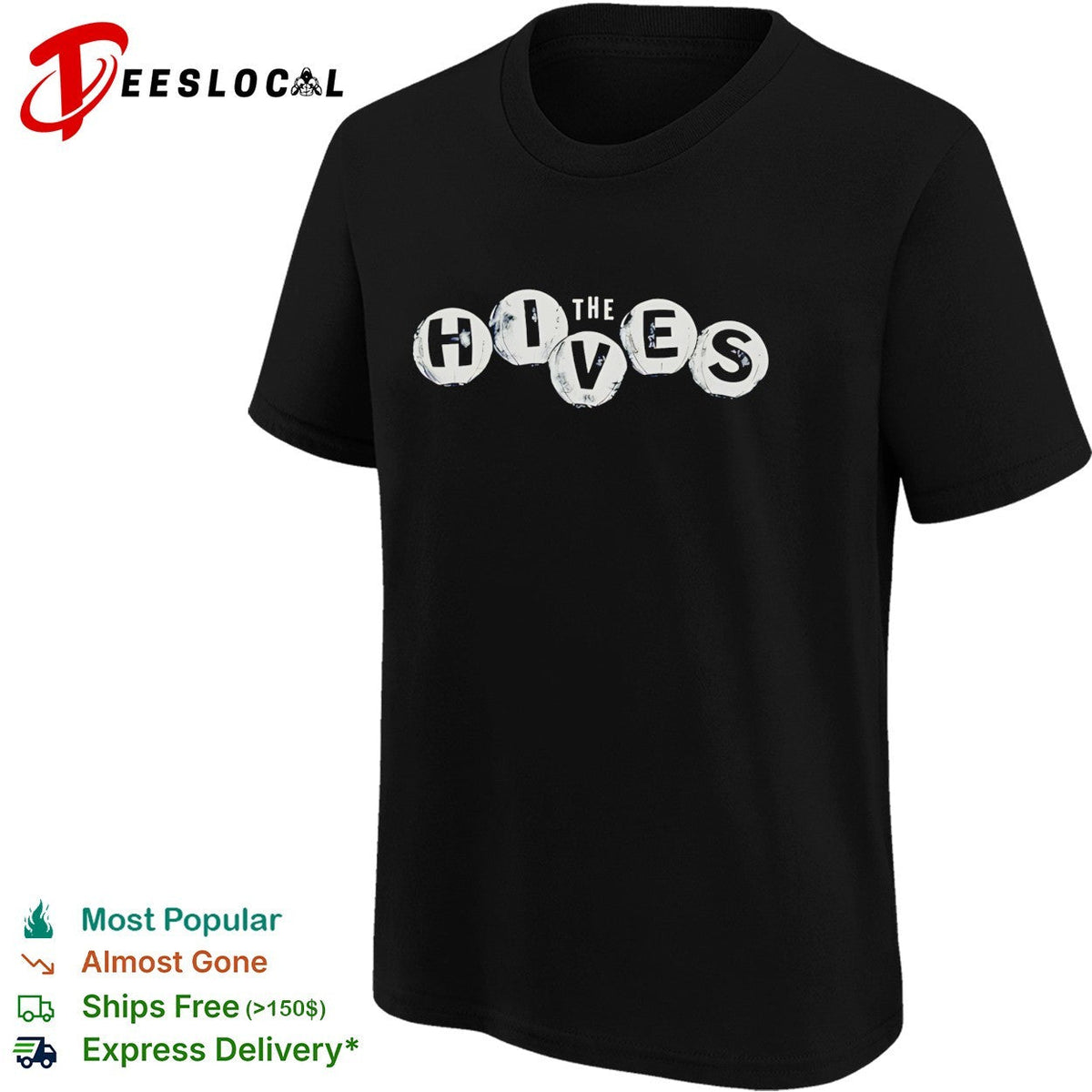 The Hives band logo circular stamp typography shirt Unisex