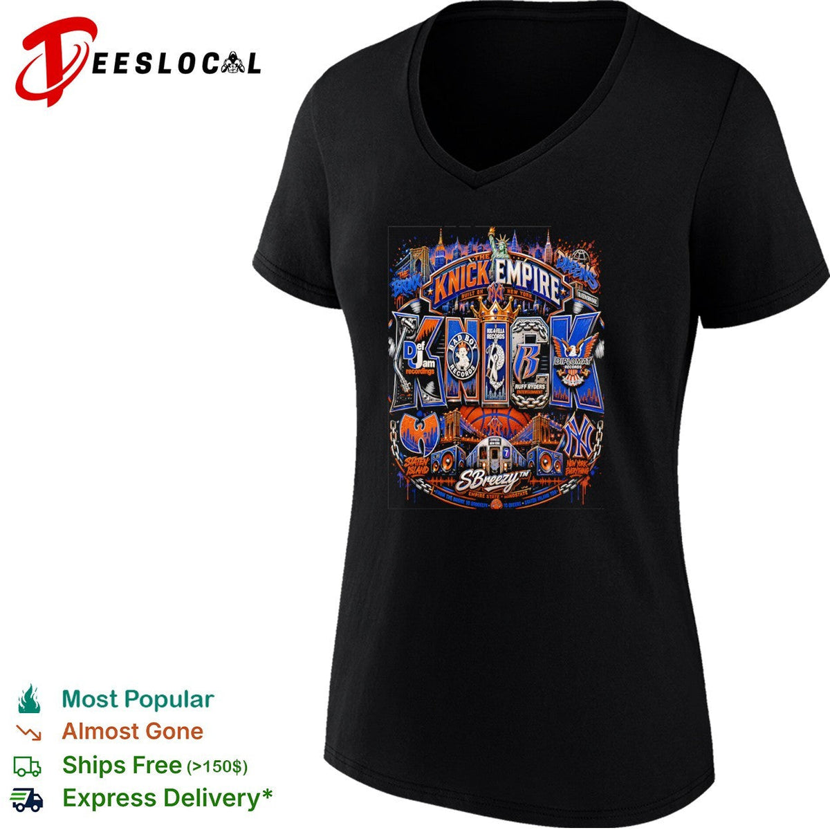 The Knick Empire New York Def Jam Bad Boy Roc-A-Fella Ruff Ryders Diplomat shirt Unisex