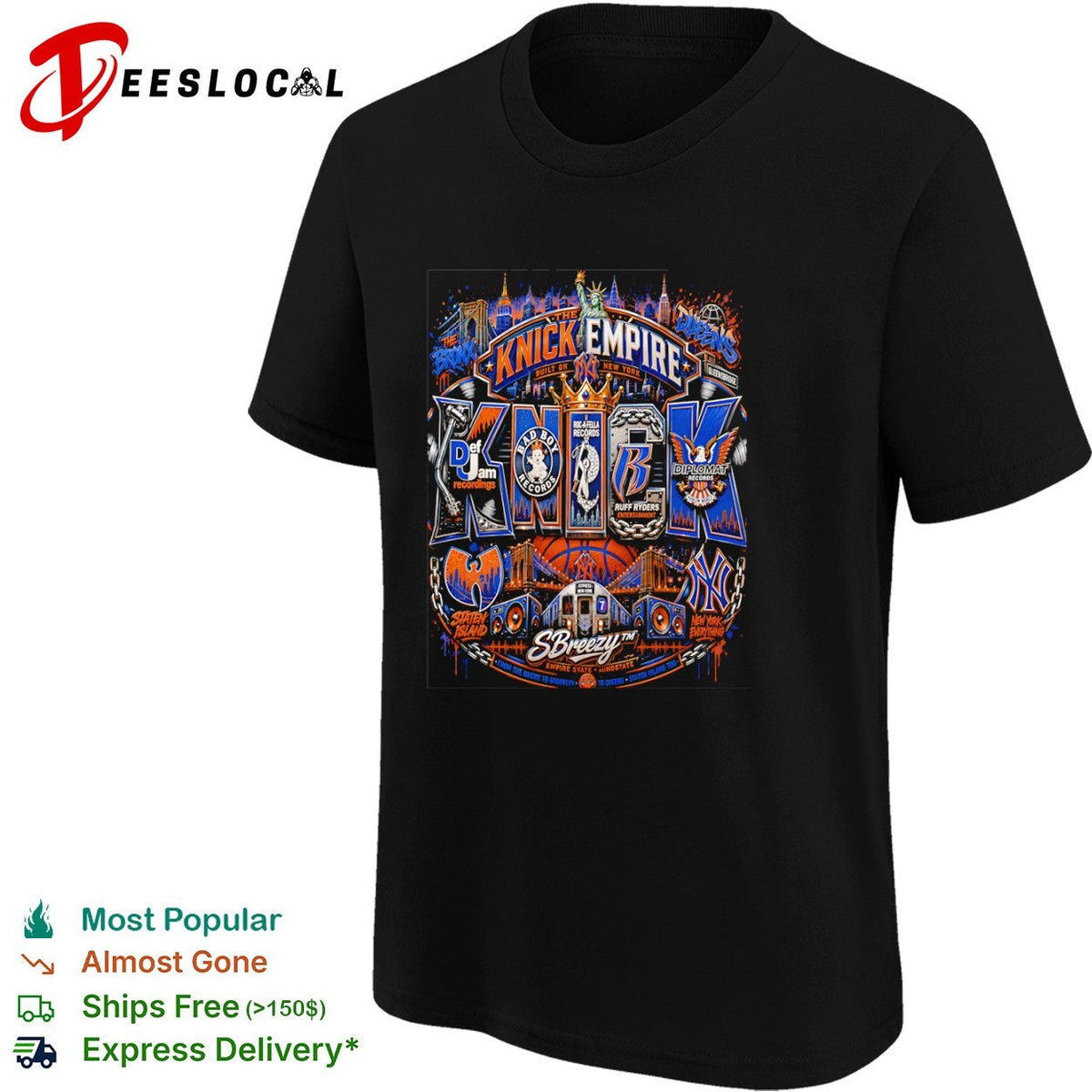 The Knick Empire New York Def Jam Bad Boy Roc-A-Fella Ruff Ryders Diplomat shirt Unisex