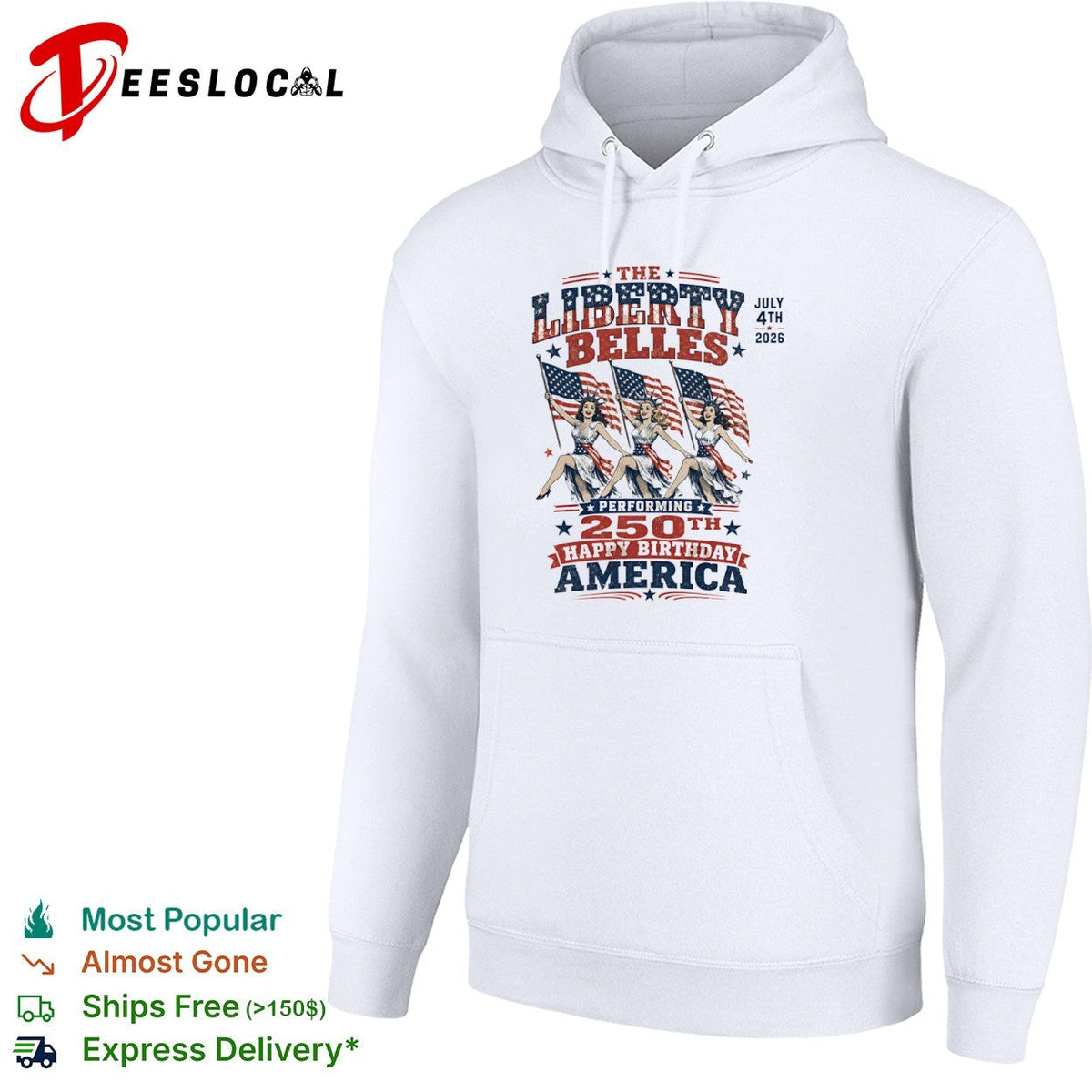The Liberty Belles July 4th 2026 Performing 250th Happy Birthday America shirt Unisex