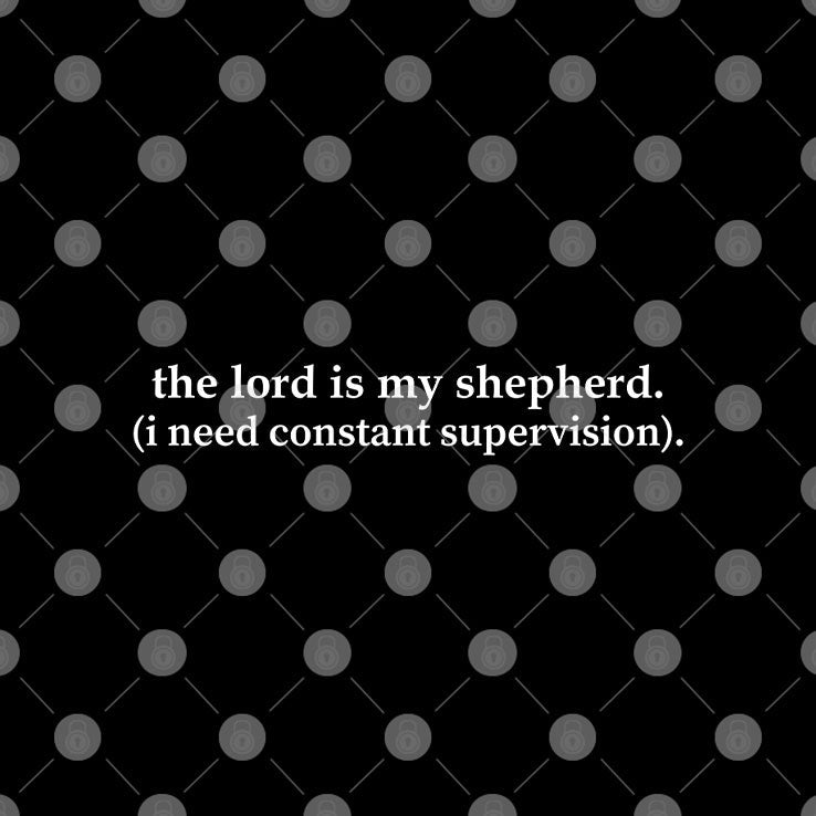The Lord Is My Shepherd I Need Constant Supervision Shirt Unisex