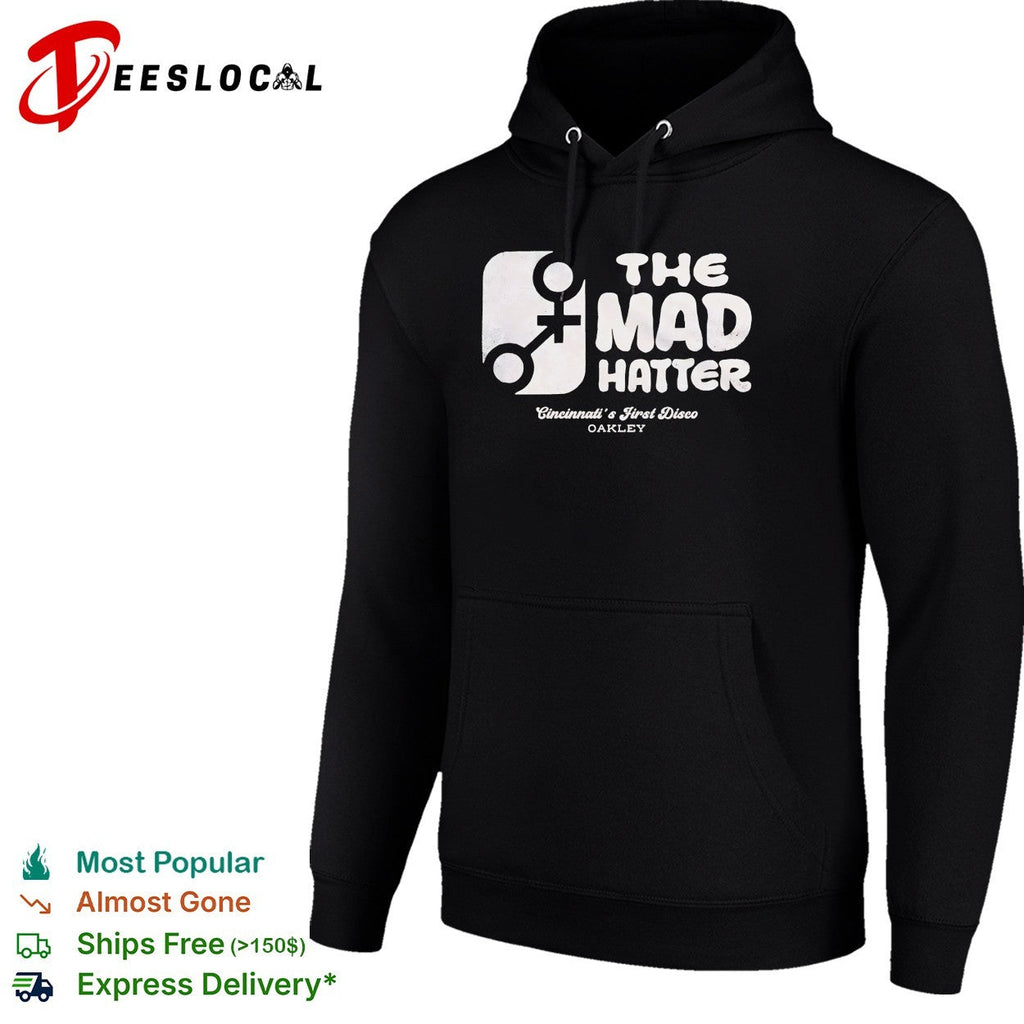 The Mad Hatter Cincinnati’s first disco Oakley retro nightclub logo graphic shirt Unisex