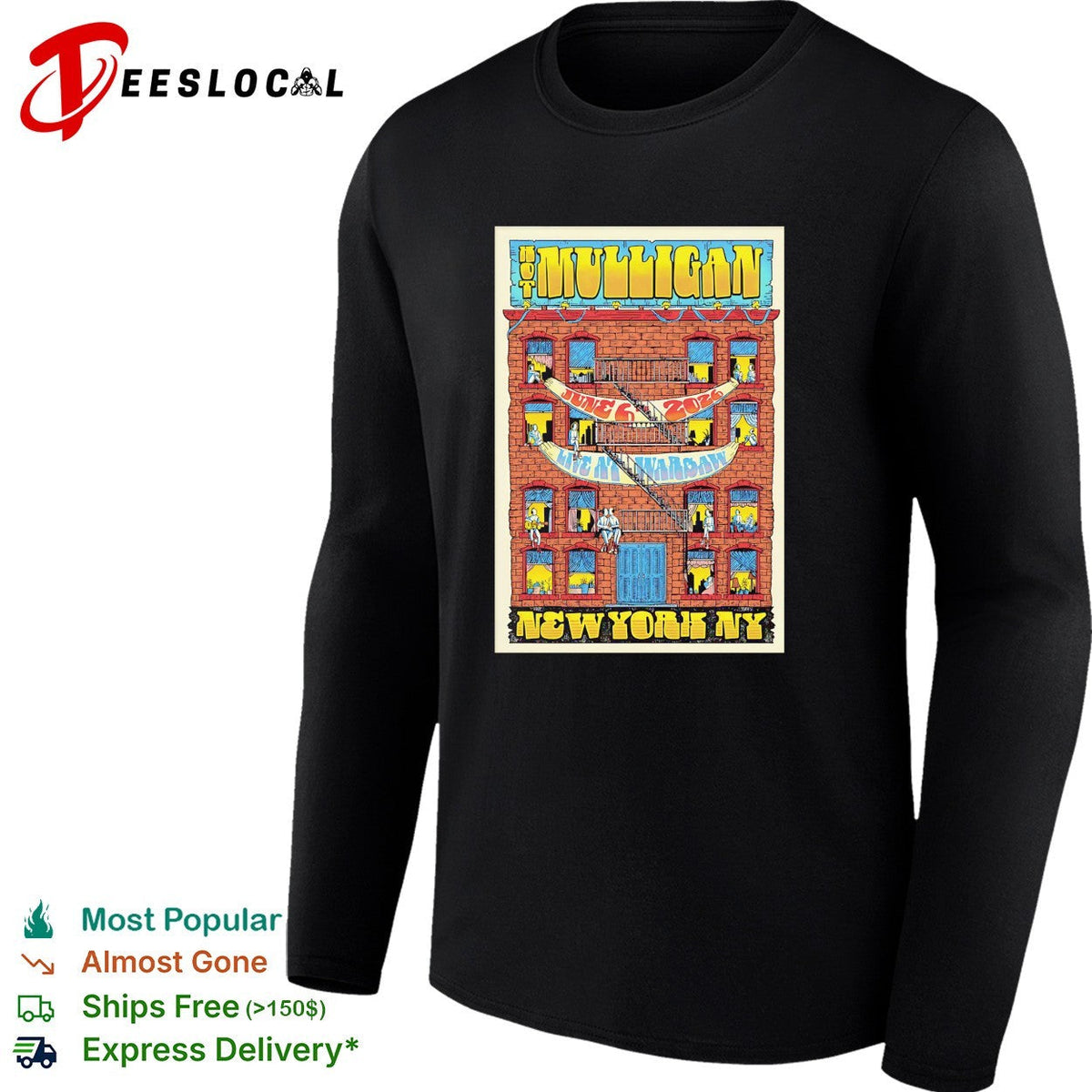The Mulligan New York NY concert poster shirt Unisex