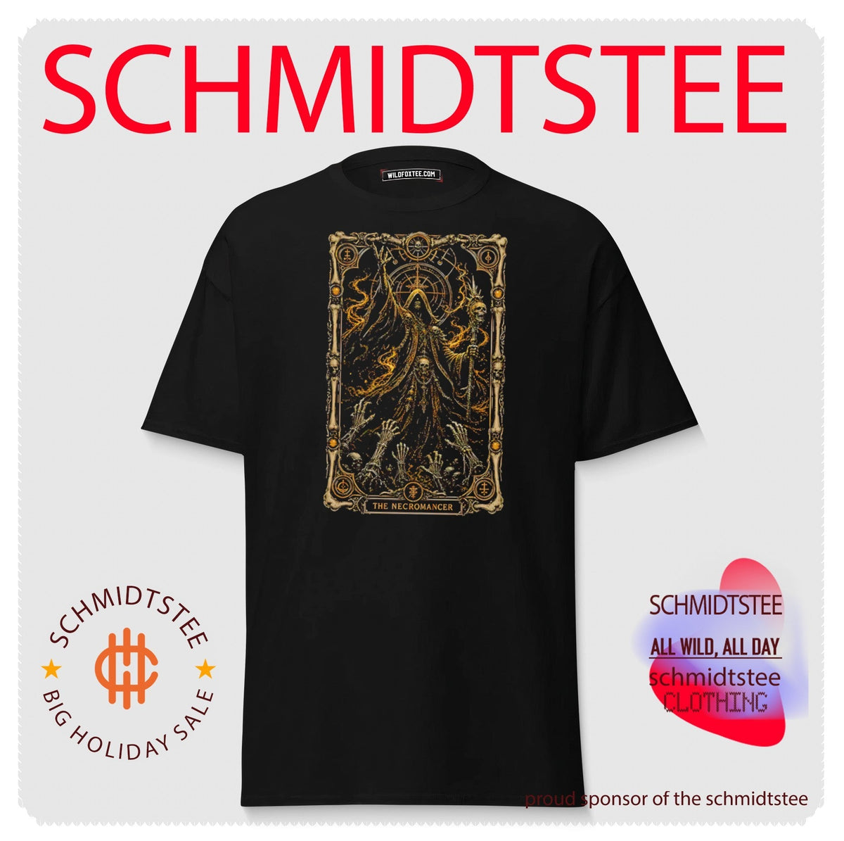 The Necromancer Dark Fantasy Occult Skeleton Art shirt Unisex
