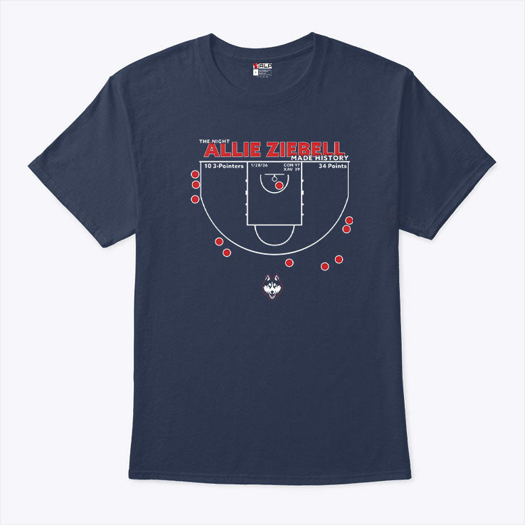 The Night Allie Ziebell Made History Basketball T Shirt Unisex
