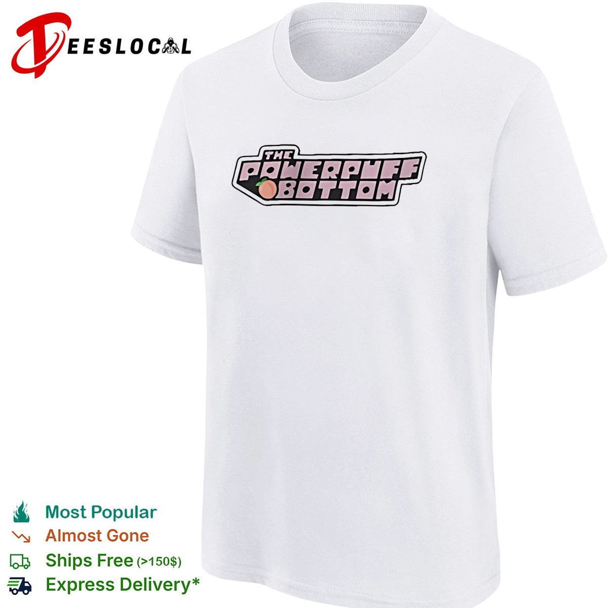 The Power Puff Bottom Gender retro logo shirt Unisex