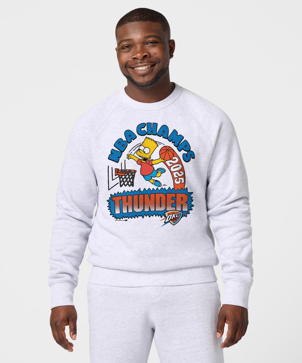The Simpsons Bart x Thunder 2025 NBA Champs Crewneck Unisex