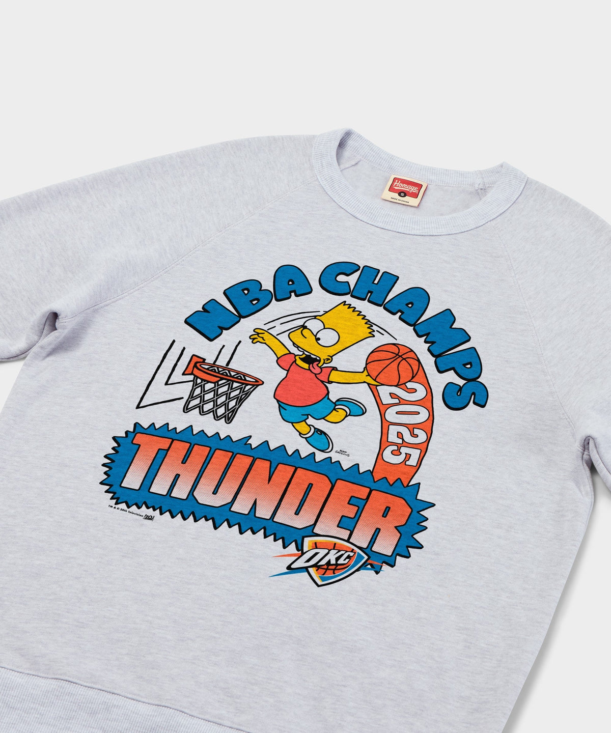 The Simpsons Bart x Thunder 2025 NBA Champs Crewneck Unisex