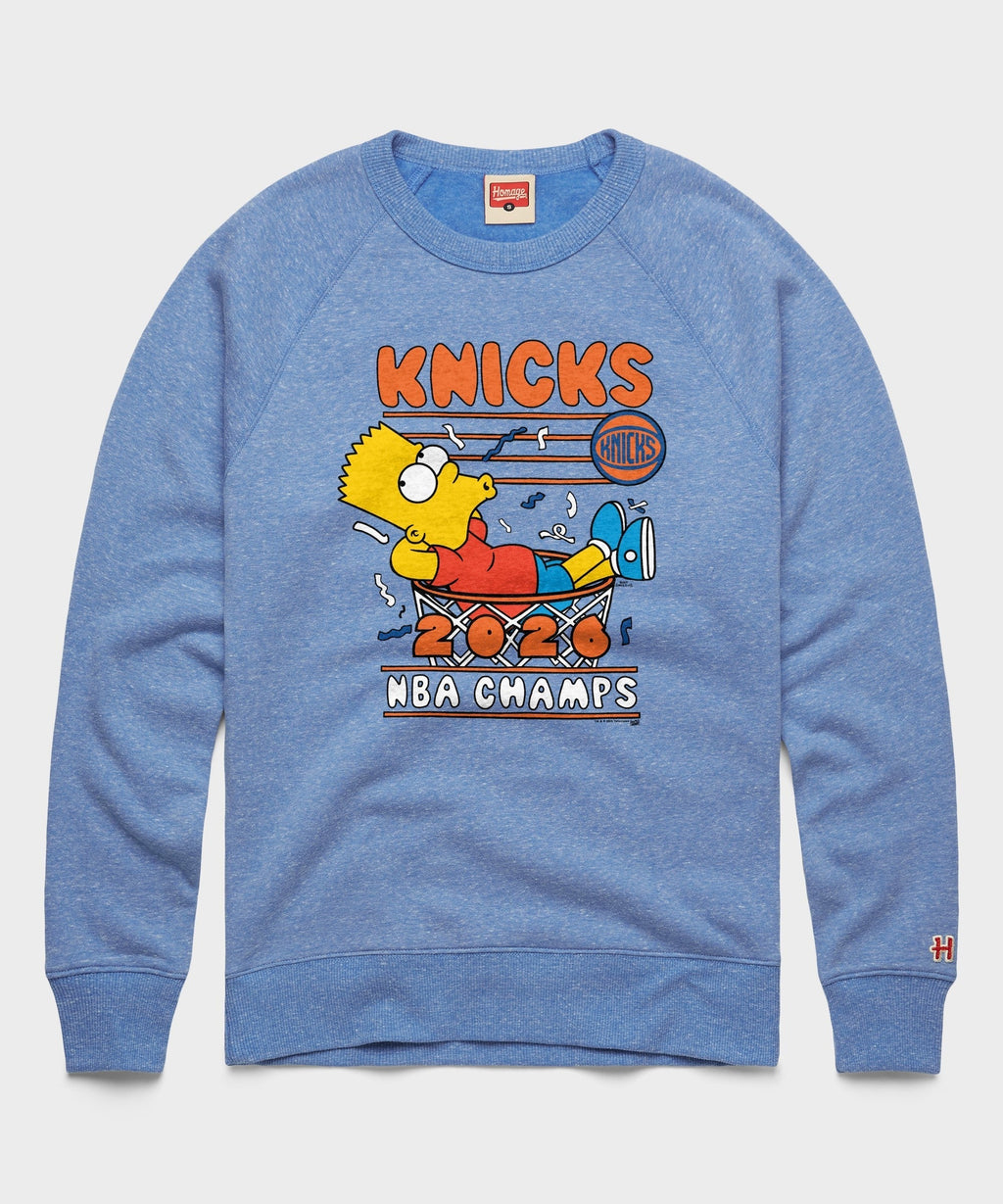 The Simpsons Bart x Knicks 2026 NBA Champs Crewneck Unisex