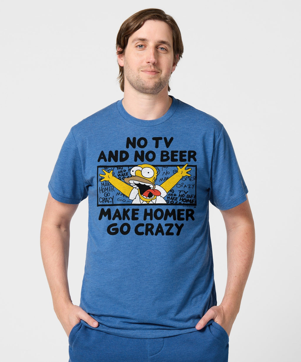 The Simpsons No TV And No Beer Makes Homer Go Crazy Unisex