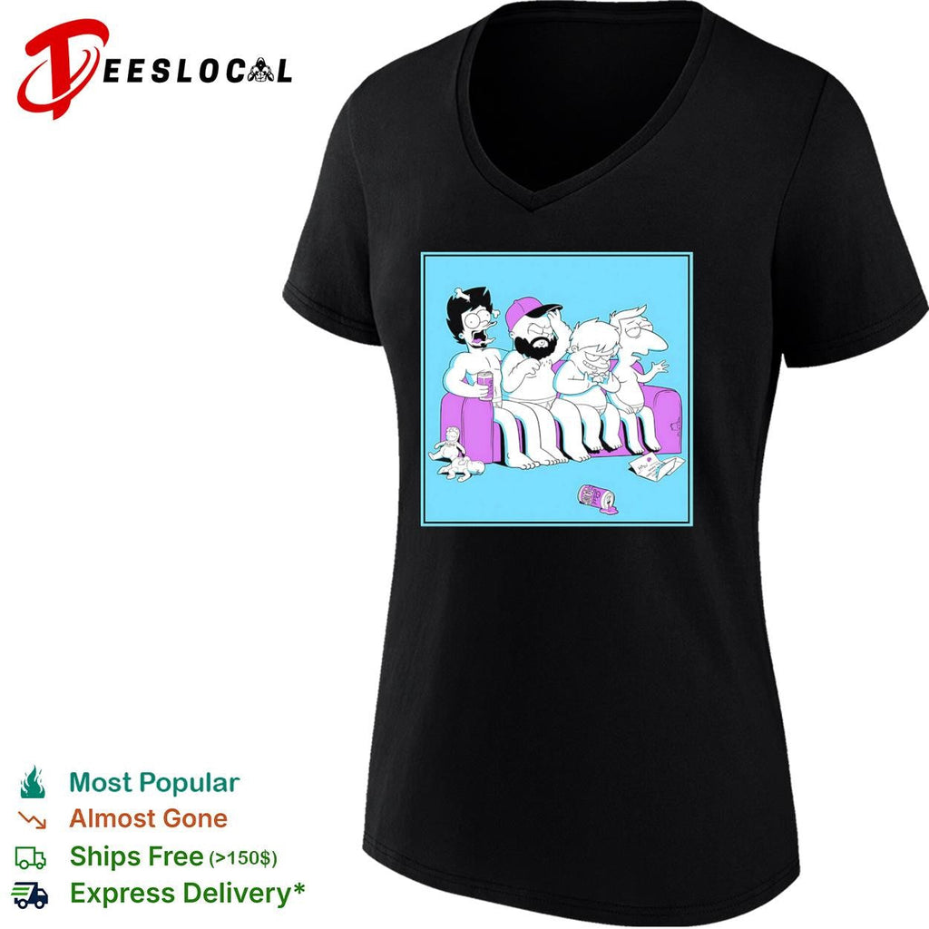 The Simpsons cartoon characters couch shirt Unisex