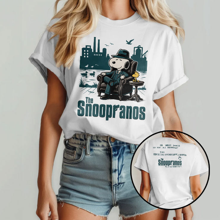 The Snoopranos Peanuts Mafia Parody T Shirt Unisex