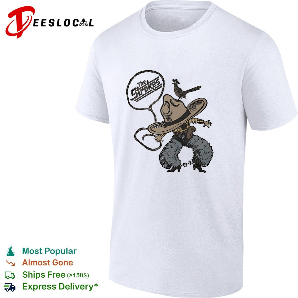 The Strokes cowboy bird poster shirt Unisex