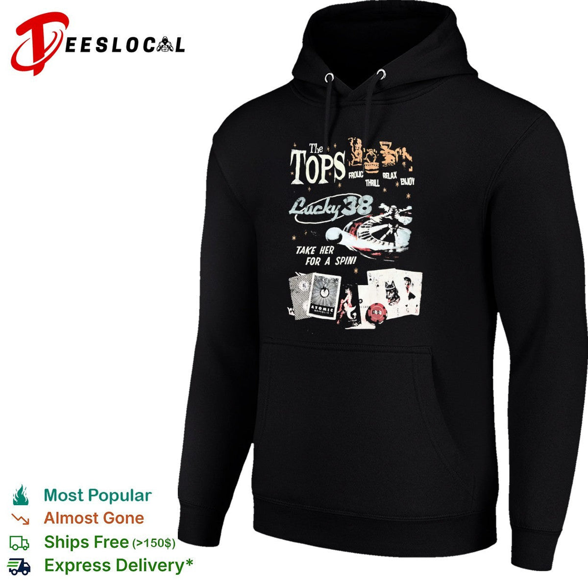 The Tops Lucky 38 Fallout New Vegas Frolic Thrill Relax Enjoy Take Her For A Spin shirt Unisex