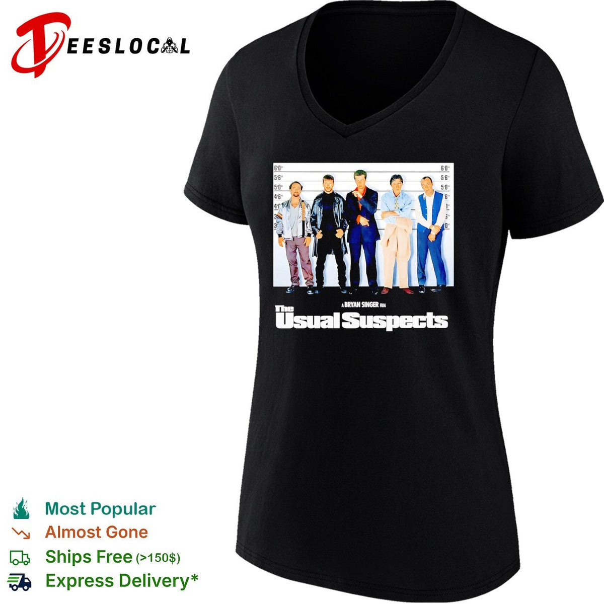The Usual Suspects Movie Poster Cast Bryan Singer Film Shirt Unisex