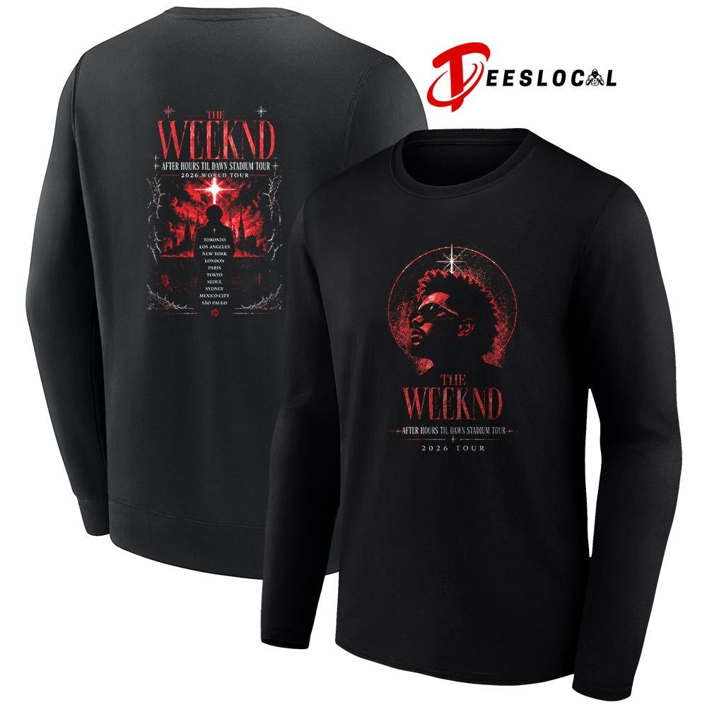 The Weeknd After Hours Til Dawn stadium tour cities graphic shirt Unisex
