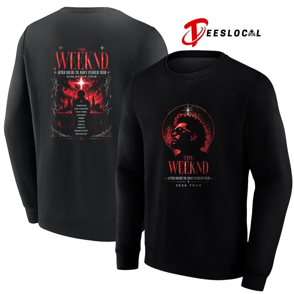 The Weeknd After Hours Til Dawn stadium tour cities graphic shirt Unisex