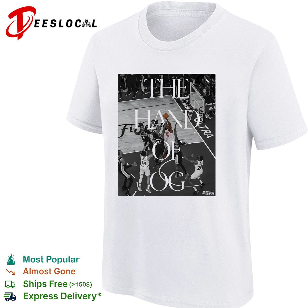 The hand of OG ESPN basketball poster shirt Unisex