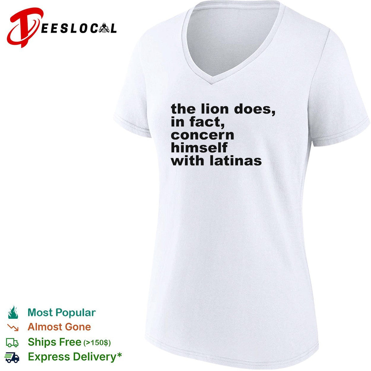 The lion does in fact concern himself with latinas bold black lettering meme shirt Unisex