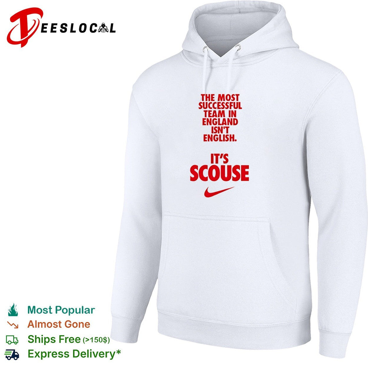The most successful team in England is not English it is Scouse Liverpool FC shirt Unisex
