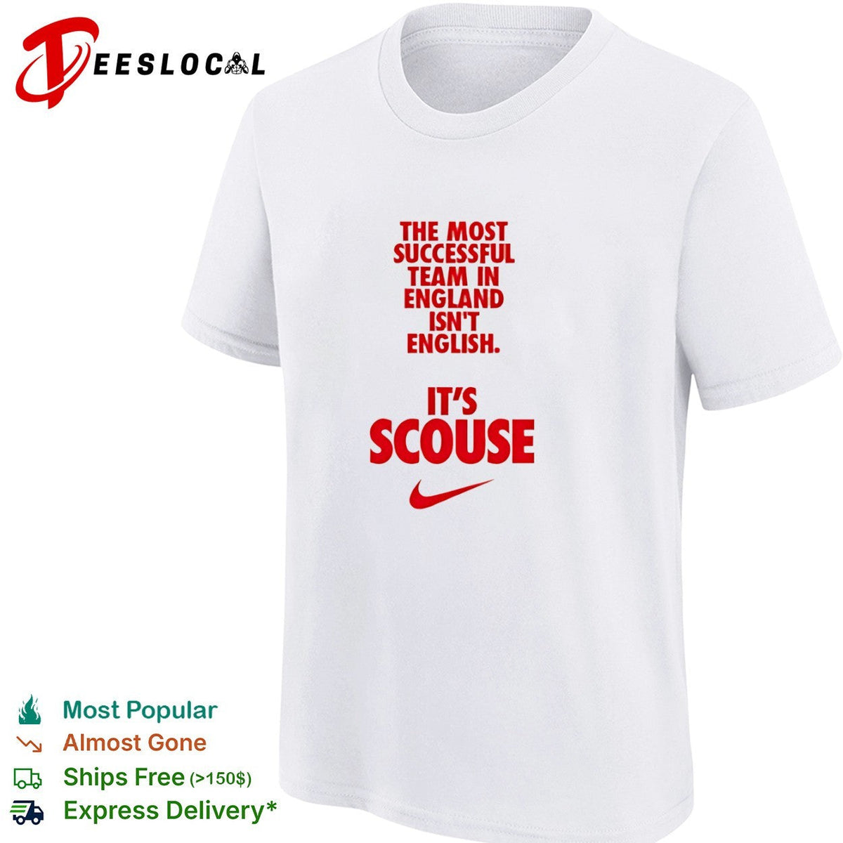 The most successful team in England is not English it is Scouse Liverpool FC shirt Unisex