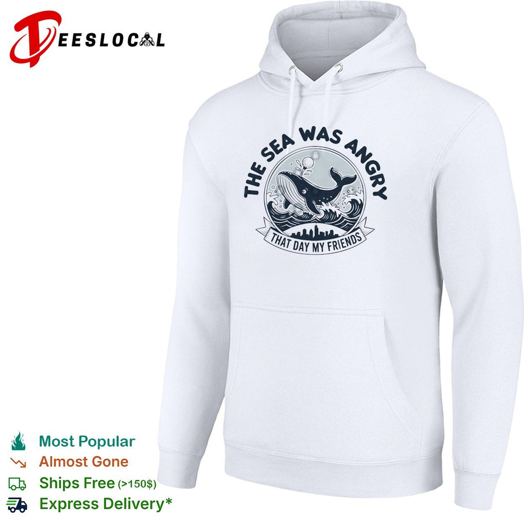 The sea was angry that day my friends Seinfeld George Costanza whale golf shirt Unisex