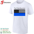 The thick blue line police American flag political statement shirt Unisex
