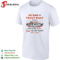 The town that trout built population sign fish market illustration graphic shirt Unisex