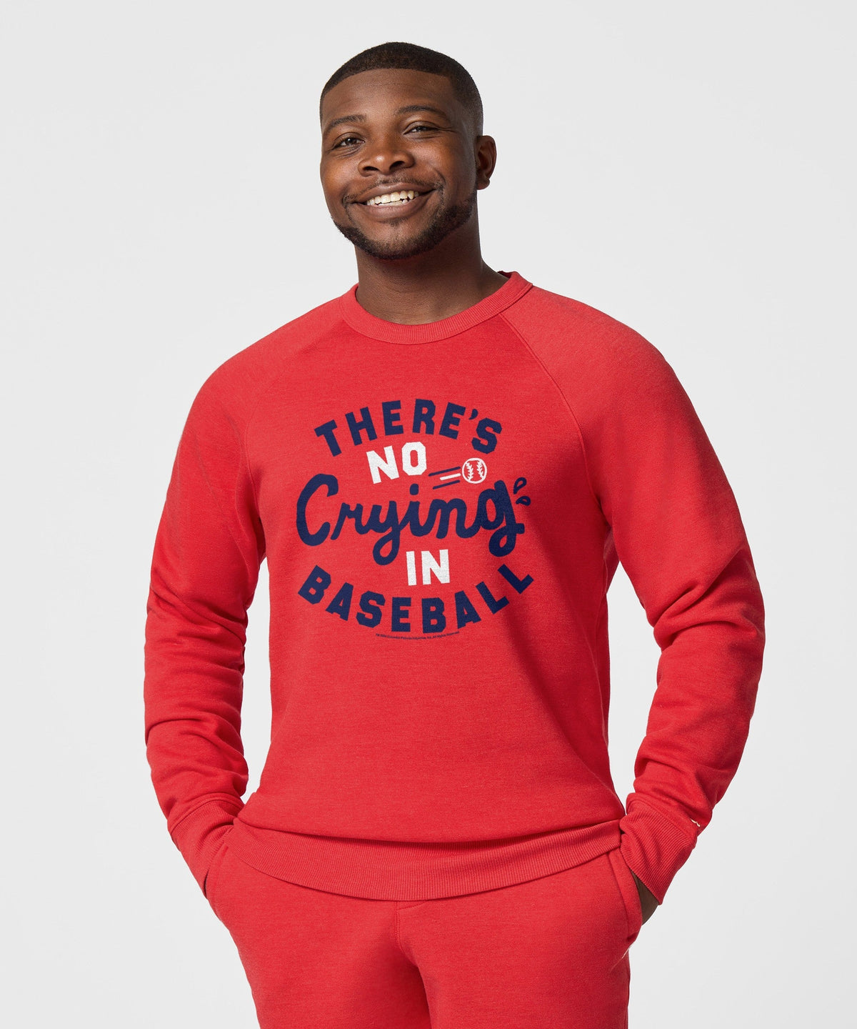 There's No Crying In Baseball Crewneck Unisex