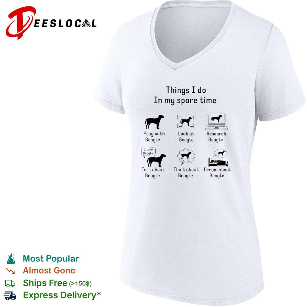 Things I do in my spare time Play with Beagle Look at Beagle Research Beagle shirt Unisex