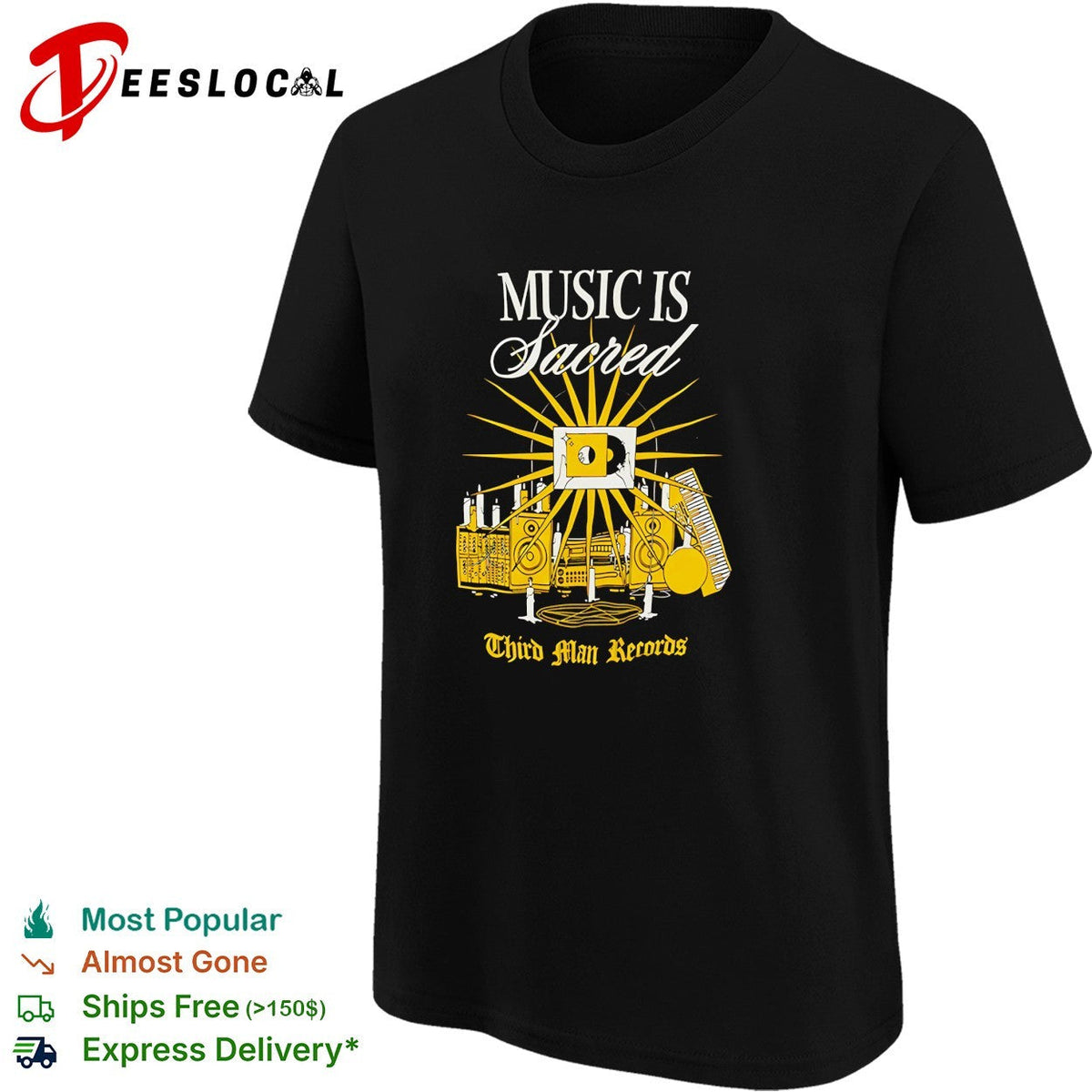 Third Man Records music is sacred graphic poster shirt Unisex
