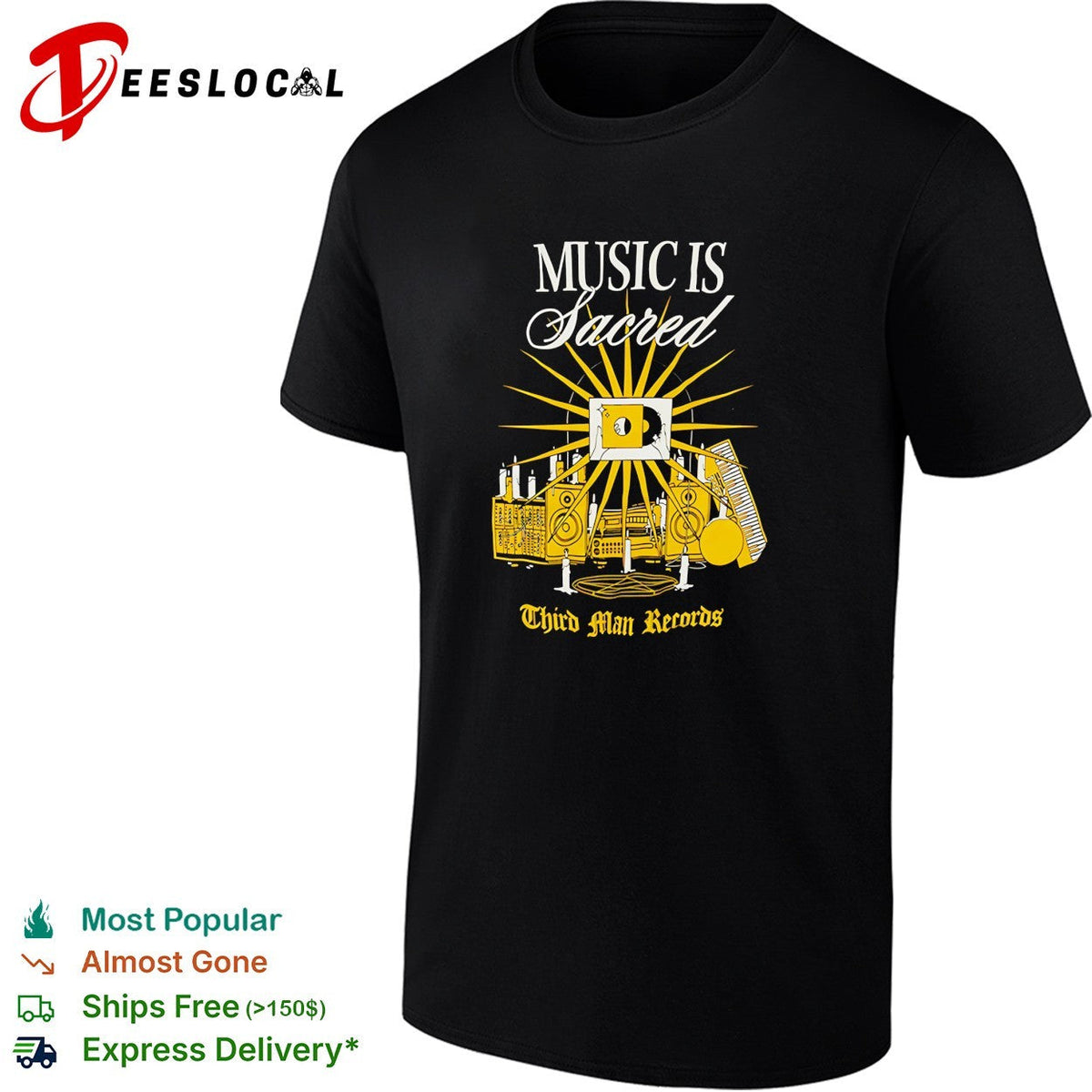 Third Man Records music is sacred graphic poster shirt Unisex