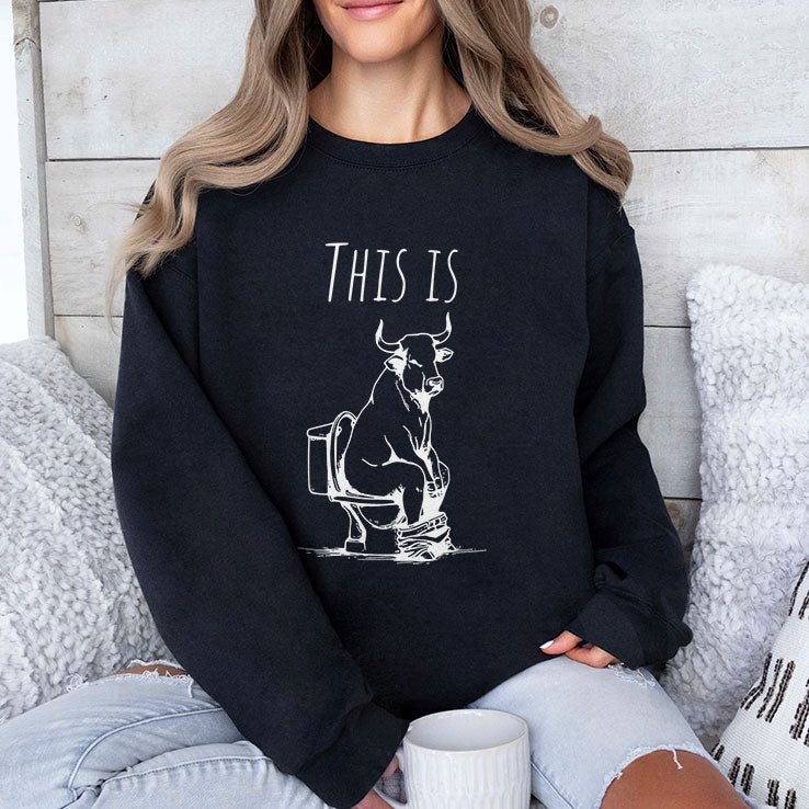 This Is Bullshit Bull Is Sitting On A Toilet T Shirt Unisex