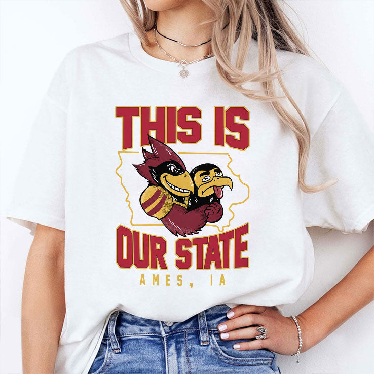 This Is Our State Iowa State Cyclones Ames IA Map T Shirt Unisex