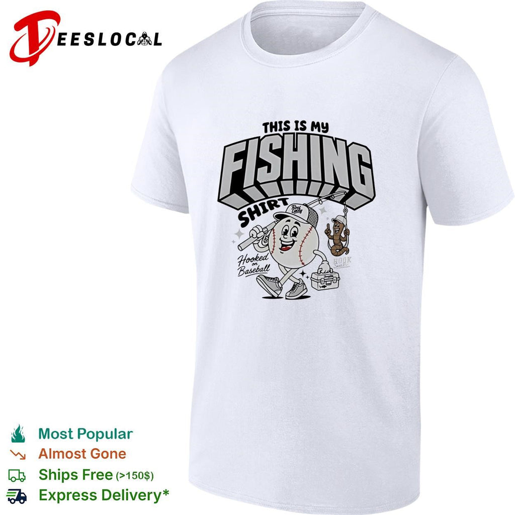 This is my fishing hooked on baseball shirt Unisex
