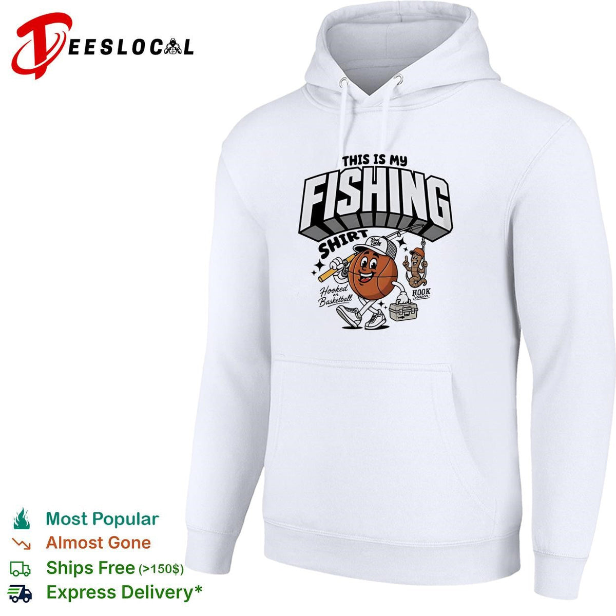This is my fishing hooked on basketball shirt Unisex